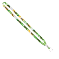 16"L x 1/2"W polyester lanyard with a metal crimp and split... from ASI 88060...