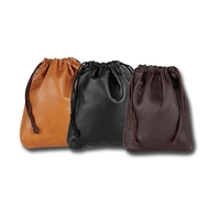 Drawstring Pouch. It is manufactured with beautiful Vacquetta leather tanned...