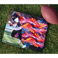 15" x 18", each towel features strikingly clear full-color graphics....