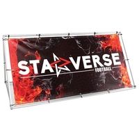 Custom graphic banner with aluminum frame for outdoor display.... from ASI...