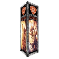 60.5" x 203.5" rectangular tower made with lightweight composite truss...