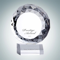 Medium Victory Circle award made of optical crystal with many facets... from...