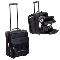 Rolling computer case with separate compartments for laptop and change of......