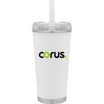 16.9 oz Brooklyn Stainless Insulated Travel Tumbler w/Straw