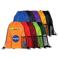20" x 17" x 14" drawstring backpack with dual front pockets,... from ASI...