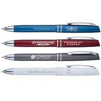 European styled click-action ballpoint pen with jumbo barrel, ergonomic grip,...
