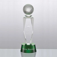Golf award depicting a sturdy green base and an angled obelisk... from ASI...