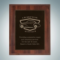 High gloss Cherrywood plaque with a black/gold leather plate and available......