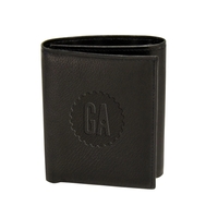 RFID protected. Made of lamb skin, with pocket dividers, 6 clear... from ASI...