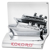 Cruise ship shaped business card holder made of metal.... from ASI 40544...