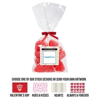 Mug stuffer bag filled with 5 oz. of sugar hearts; fits... from ASI 71685...