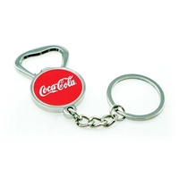2.25" x 0.37" zinc alloy bottle opener and keychain with epoxy... from ASI...