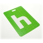 3.5" x 5" Economy Laminate Cardstock Lanyard Card - 10 mil