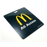 3.5" x 4" 10 mil laminate stock paper lanyard cards with... from ASI 30250...