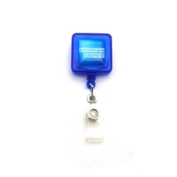4-Color Process Square Plastic Badge Reel w/3 Day Service