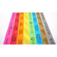 10" x 0.75" single-use Tyvek wristbands. Assembled in the USA.... from ASI...
