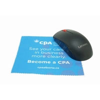 6" x 6" 230G microfiber cleaning cloth and mousepad. Assembled in... from ASI...