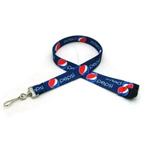 35" polyester 1/2" wide lanyards with sew-on breakaway hardware and...