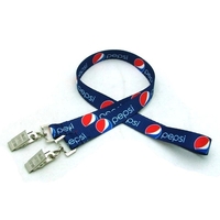 35" polyester 1/2" wide lanyards with double standard hardware and...