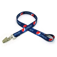 35" long 3/4" wide polyester lanyard with bulldog clip and sublimated... from...