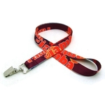 3/4" Digitally Sublimated Lanyard w/ Bulldog Clip