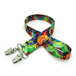 7/8" Sublimated Lanyard w/ Double Standard Attachment