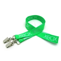 35" x 1" polyester V-neck lanyard with detailed weave imprint... from ASI...