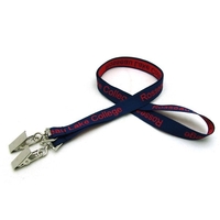 35" long 5/8" thick polyester lanyard with woven imprint and double... from...