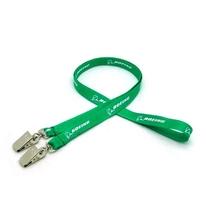 1/2" Flat Lanyard w/ Double Standard Attachment