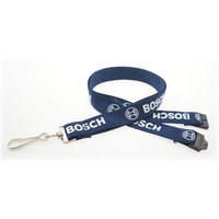 35" x 3/4" tubular lanyard with sewn-on breakaway hardware and silkscreen......