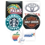 Square/ Circle/ Oval 1 to 2 Sq Inch Domed Labels