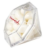 Diamond gem shaped container filled with white mints.... from ASI 71685...