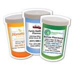 Laminated pill bottle shaped magnet