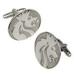 Cufflinks - Custom - Sandblast & Polished 3/4"