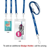 3/8" x 18" polyester lanyard with one attachment on each end;... from ASI...