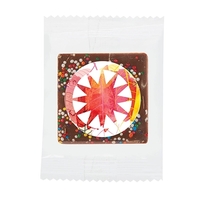 1.625" L x 1.65" W chocolate squares with rainbow nonpareil sprinkles... from...