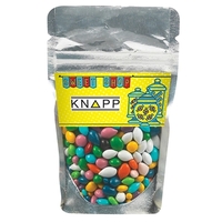 Resealable clear pouch filled with 1.5 oz. of chocolate covered sunflower......