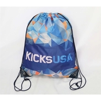 16" x 13" x 13" polyester drawstring backpack with sublimated imprint.......