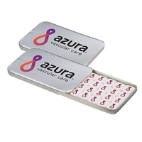 Large Slide Tin with Imprinted Peppermints - Sugar Free