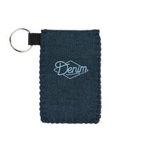 Denim Neoprene holder w/colored stitching for your credit cards, I.D....