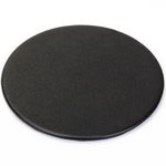 Black Leatherette 4" Round Coaster with Thin Metal Core