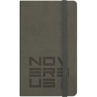Mini journal with flexible, fabric-like covers, deboss imprint, paper pocket,...