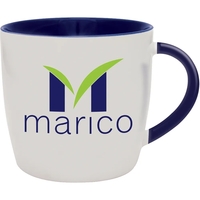 13 oz. ceramic mug with glossy white exterior and colorful glossy... from ASI...