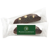6.5" x 2.125" piece of chocolate almond biscotti .... from ASI 71685 Midnite...