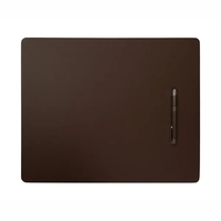 Chocolate brown leatherette conference pad measuring 17" x 14".... from ASI...
