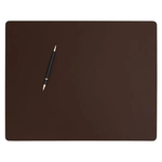 Chocolate Brown Leather 20" x 16" Conference Table Pad