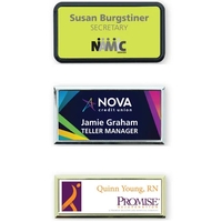 Plastic Framed Badges Square Corners (Full Color)