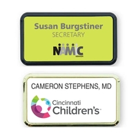 Plastic Framed Badges Rounded Corners - No Personalization