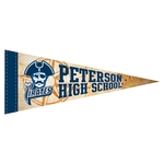 5" x 12" Full Color Felt Pennant, No Strip