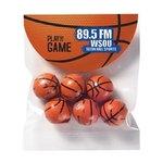 Alley-Oop Header Bag - 6 Chocolate Basketballs